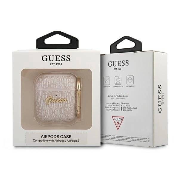 Guess 4G Script Metal Collection Case AirPods 1 / 2 - Rosa-2