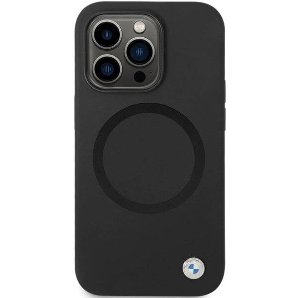 BMW BMHMP14LSILBK2 Hülle iPhone 14 Pro – schwarz Signature Liquid Silicone MagSafe-2
