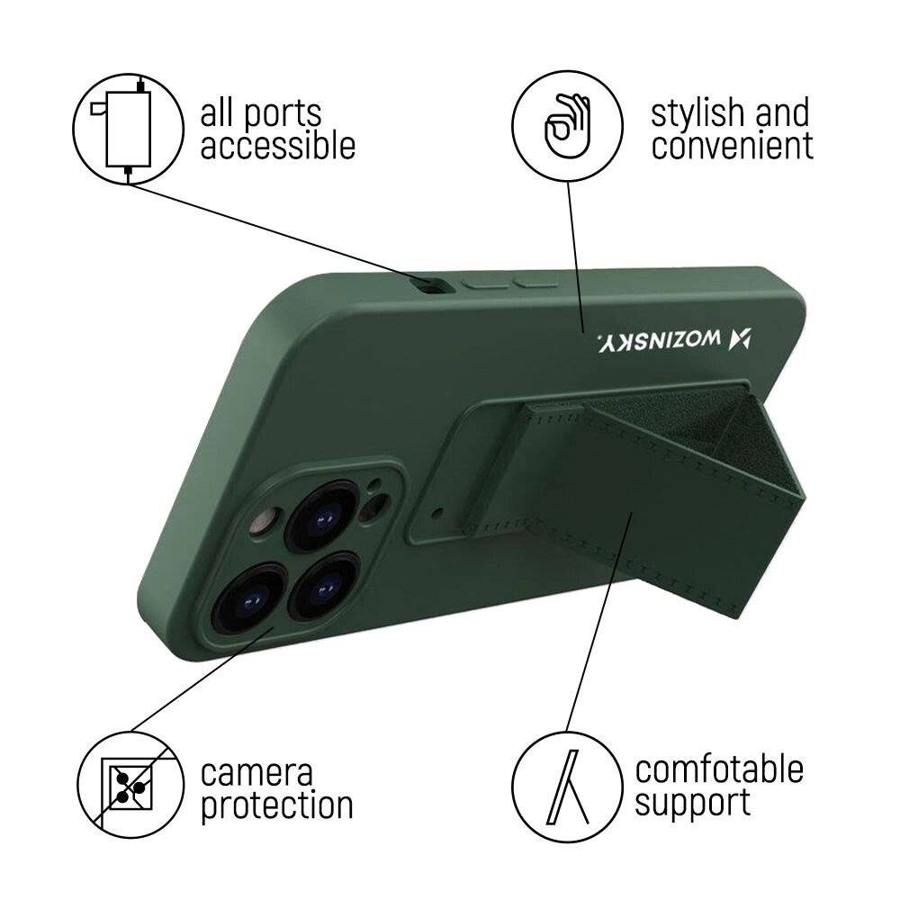Wozinsky Kickstand Case Silikonhülle Ständer iPhone 11 Pro Max marineblau-1
