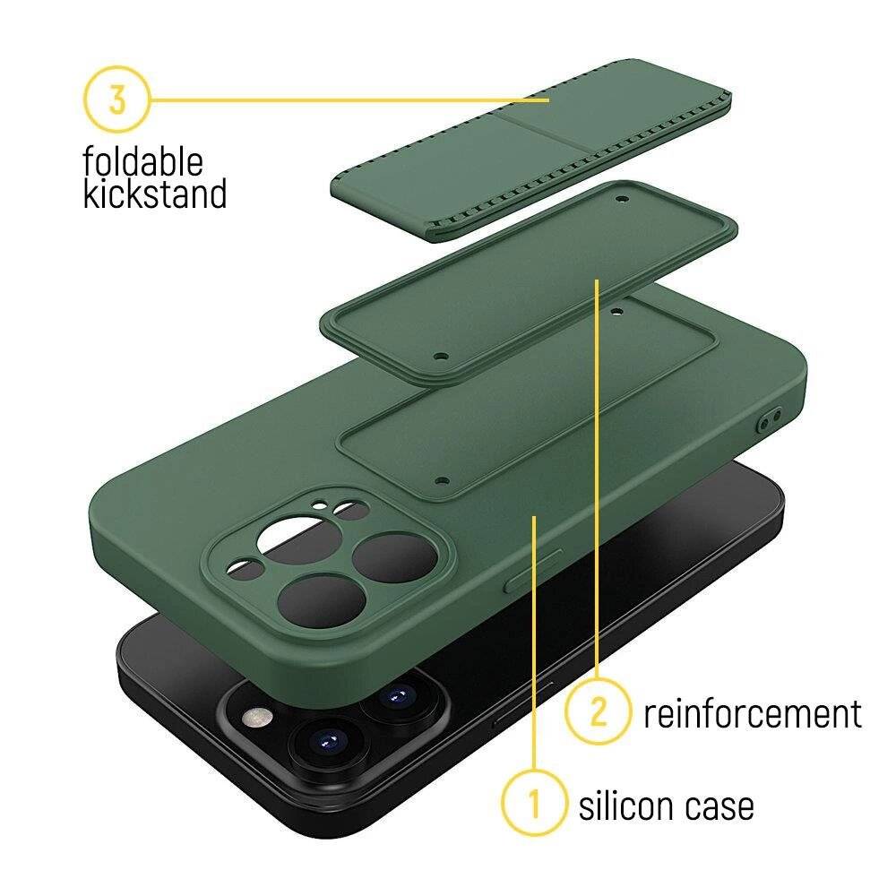 Wozinsky Kickstand Case Silikonhülle Ständer iPhone 11 Pro Max marineblau-2
