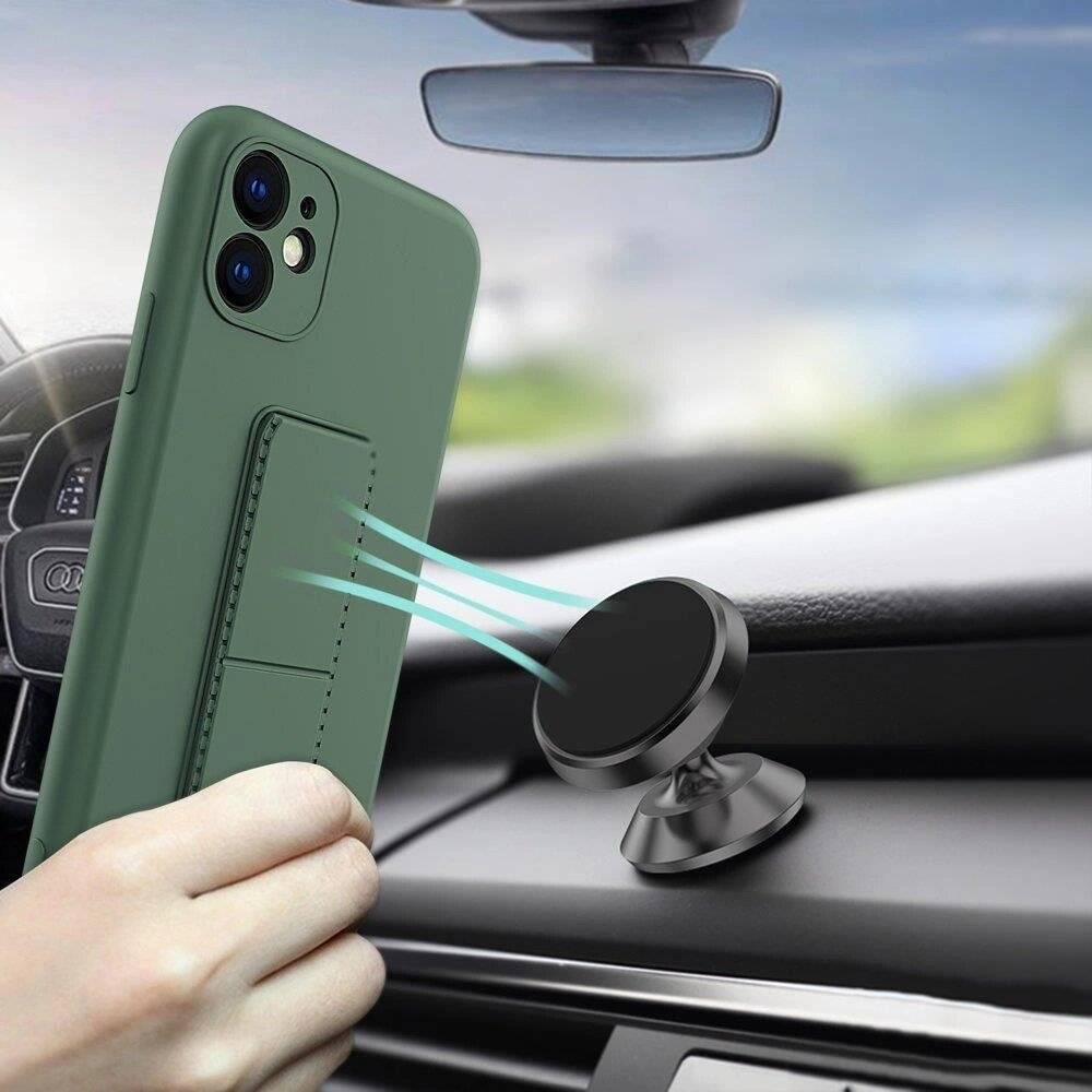 Wozinsky Kickstand Case Silikonhülle Ständer iPhone 11 Pro Max marineblau-4