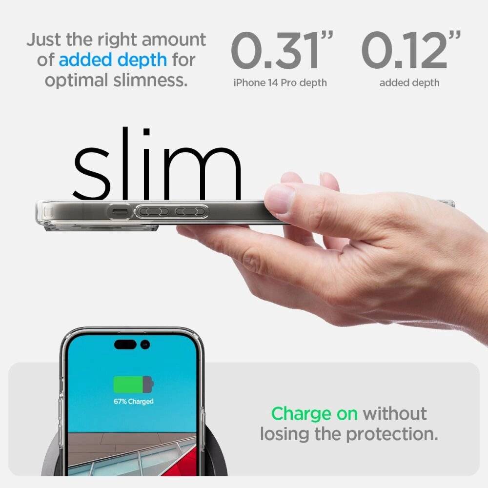 Spigen Ultra Hybrid Mag Case MagSafe iPhone 14 Pro – Transparent Weiß-2