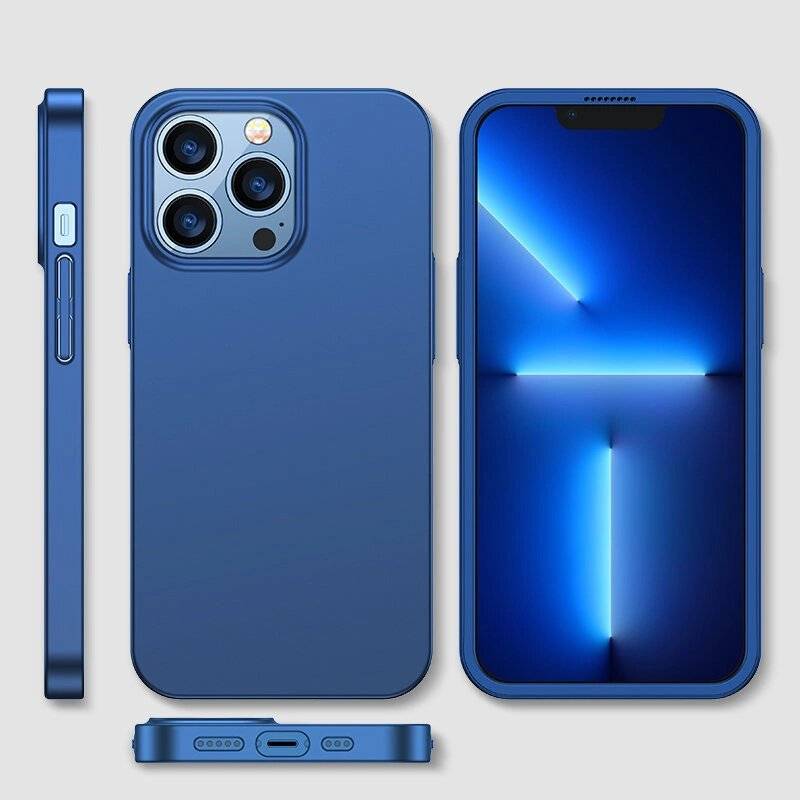 Joyroom 360 Full Case Cover iPhone 13 Pro Max Back- Frontcover + gehärtetes Glas blau JR-BP928-1