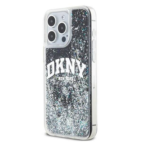 DKNY Liquid Glitter Big Logo iPhone 13 Pro Max Hülle - Schwarz-2