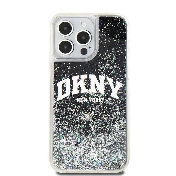 DKNY Liquid Glitter Big Logo iPhone 13 Pro Max Hülle - Schwarz-3