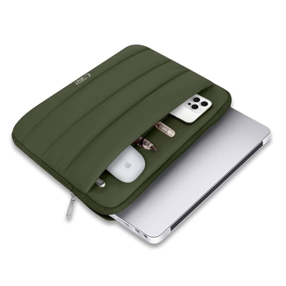 Tech-Protett Fluffy Laptoptasche 13-14 - Grün-4