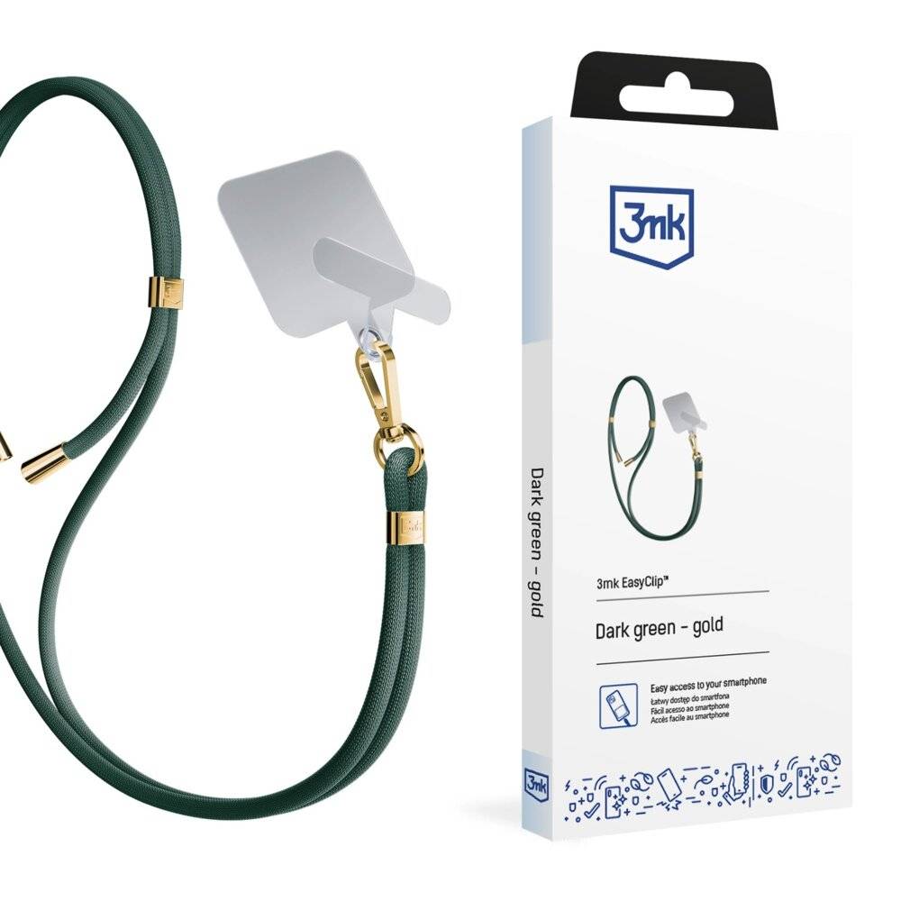 3mk EasyClip Smartphone-Lanyard – grün-5
