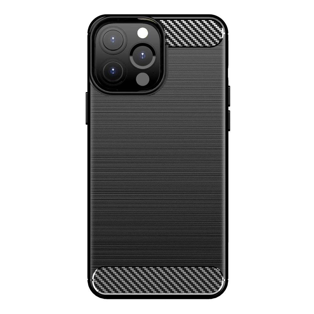 Carbon Case Flexibel Handyhülle TPU Schutzhülle iPhone 13 Pro Max schwarz-1