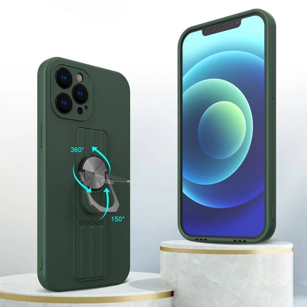 Ring Case Silikonhülle Fingergriff Ständer iPhone 11 Pro Max hellblau-2