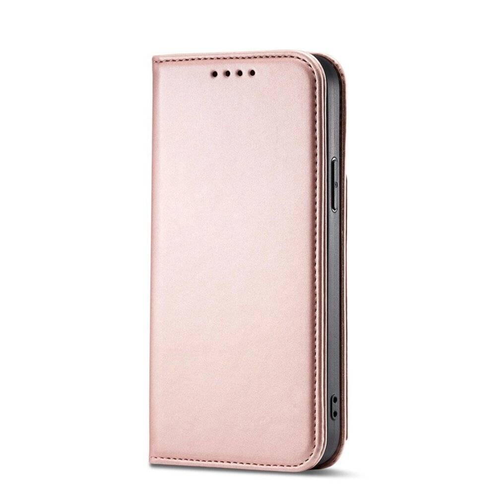 Magnet Card Case Hülle iPhone 14 Pro Max Flip Cover Wallet Stand Pink-1