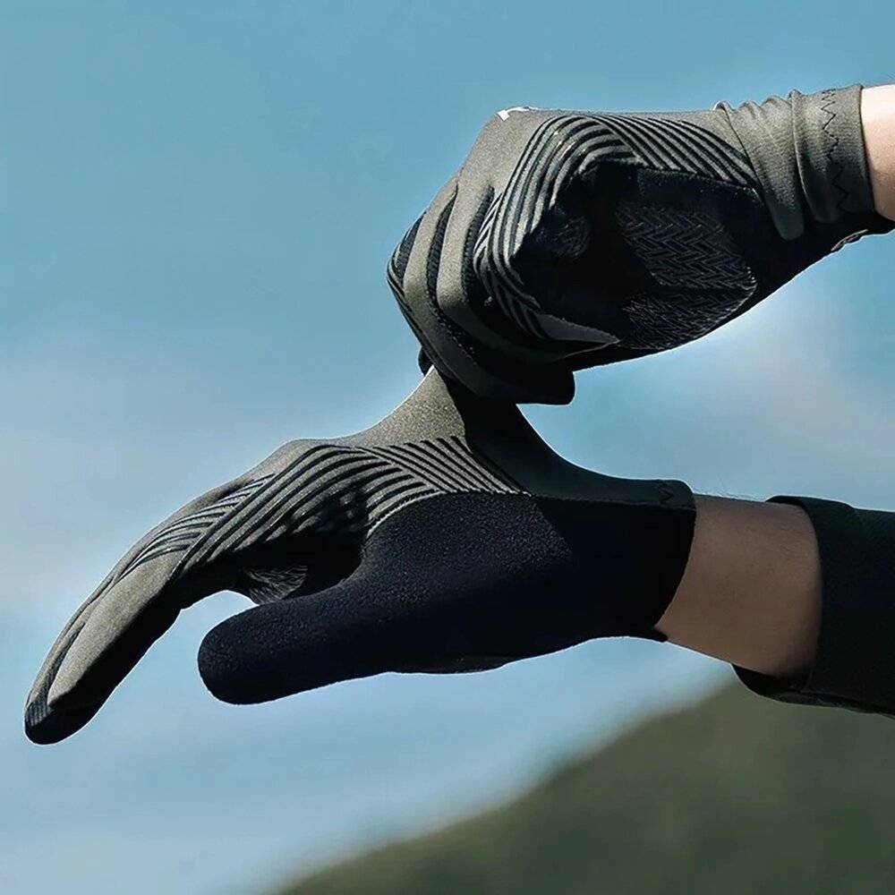 Rockbros 16110006002 stoßdämpfende Fahrradhandschuhe Größe M – Grün Schwarz-1