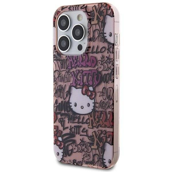 Hello Kitty IML Tags Graffiti-Hülle iPhone 15 Pro Max – Rosa-2
