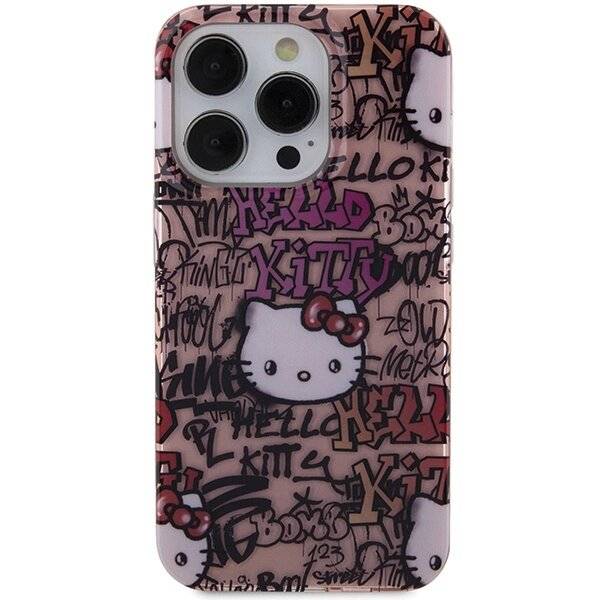 Hello Kitty IML Tags Graffiti-Hülle iPhone 15 Pro Max – Rosa-3