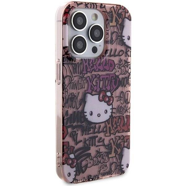 Hello Kitty IML Tags Graffiti-Hülle iPhone 15 Pro Max – Rosa-4