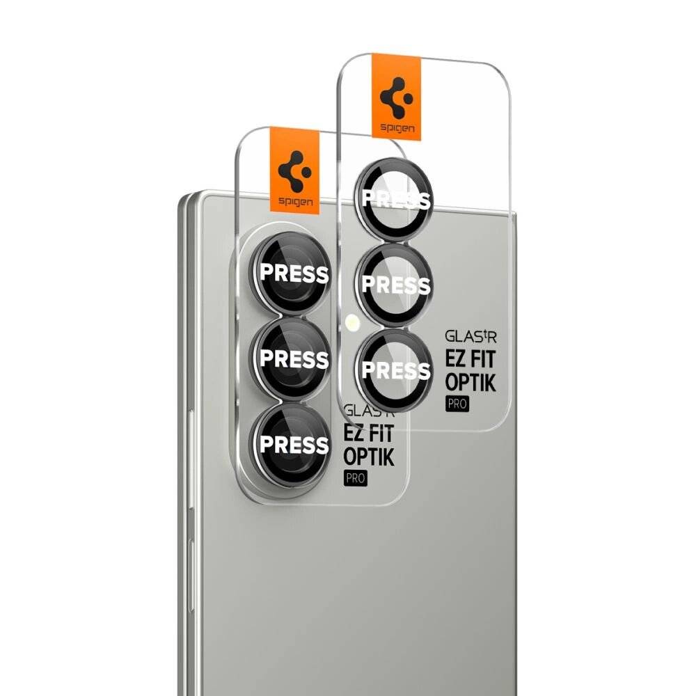 Spigen Optik Pro HD Glas.TR EZ Fit 2er-Pack Kameraschutz Samsung Galaxy Z Fold 7 - Schwarz-4