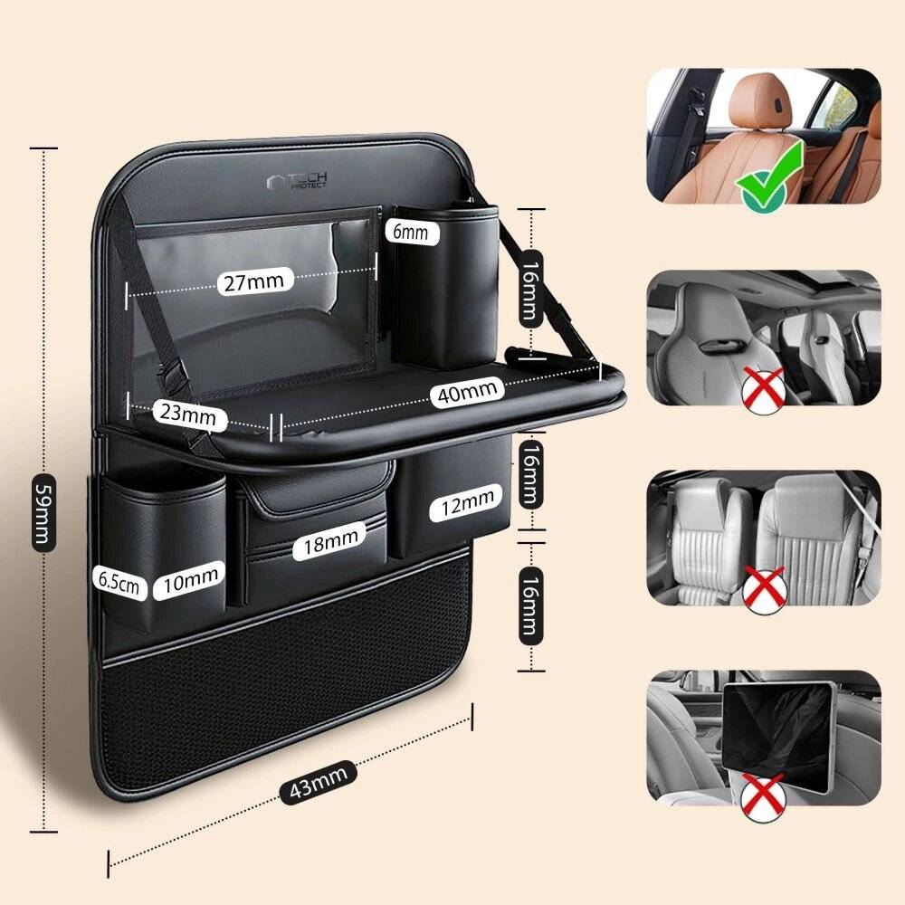 Tech-Protect UCA100 Auto-Organizer, Schwarz-5