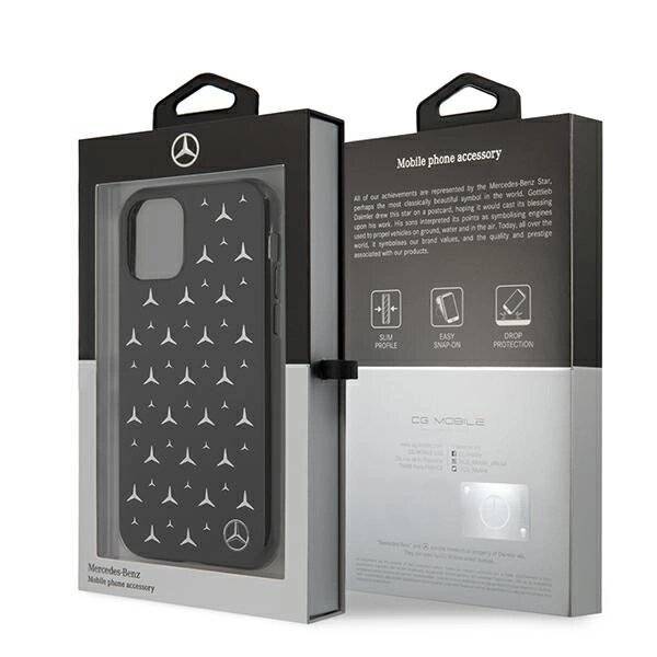 Mercedes MEHCN61ESPBK iPhone 11 6,1" / Xr czarny/black hardcase Silver Stars Pattern-5