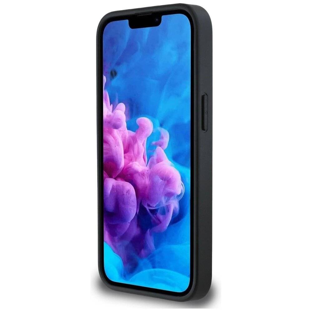 Karl Lagerfeld iPhone 16e Hülle Monogramm-Karl-Kopf-Anstecker - Schwarz-2