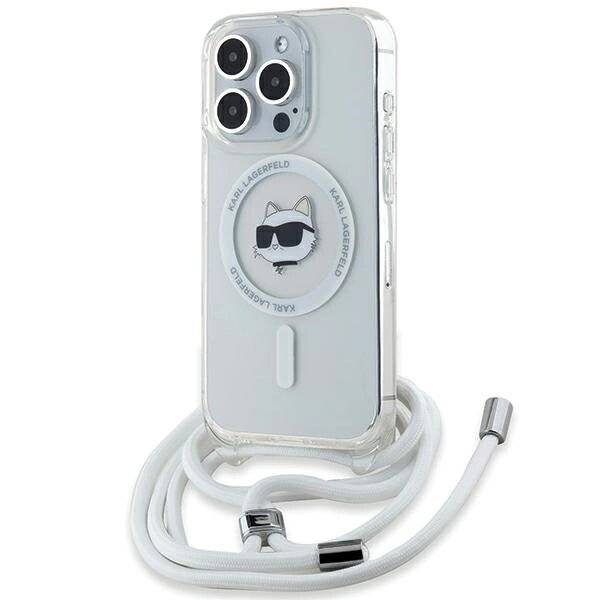 Symbolbild für Karl Lagerfeld IML Choupette Head & Cord MagSafe Hülle iPhone 14 Pro Max – transparent