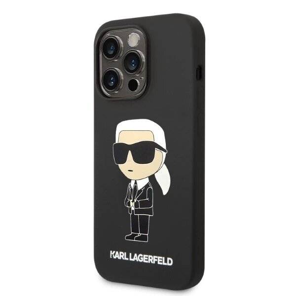 Karl Lagerfeld Silikon Ikonik Hülle iPhone 14 Pro – Schwarz-1