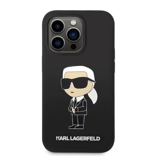 Karl Lagerfeld Silikon Ikonik Hülle iPhone 14 Pro – Schwarz-2