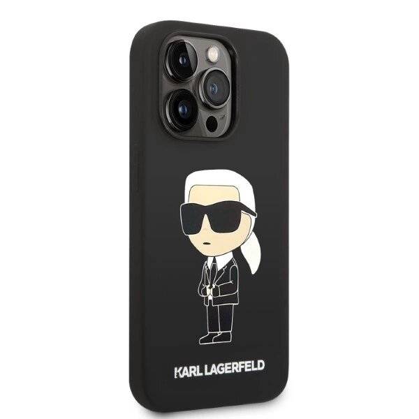 Karl Lagerfeld Silikon Ikonik Hülle iPhone 14 Pro – Schwarz-3