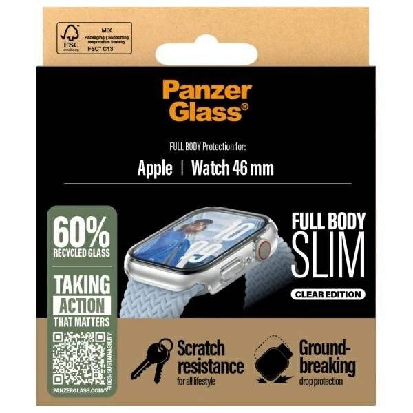 Symbolbild für PanzerGlass Snappie - Schutzabdeckung Frontcover für Smartwatch - vollständig, schlank - 100 % recyceltes Polycarbonat,
