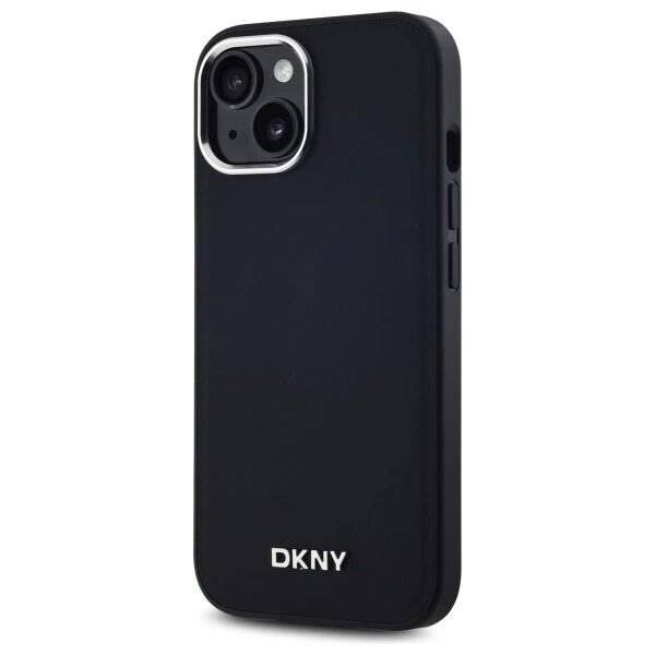 DKNY Plain Logo MagSafe Hülle iPhone 15 – Schwarz-1