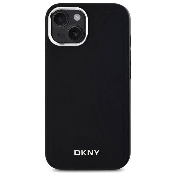 DKNY Plain Logo MagSafe Hülle iPhone 15 – Schwarz-2