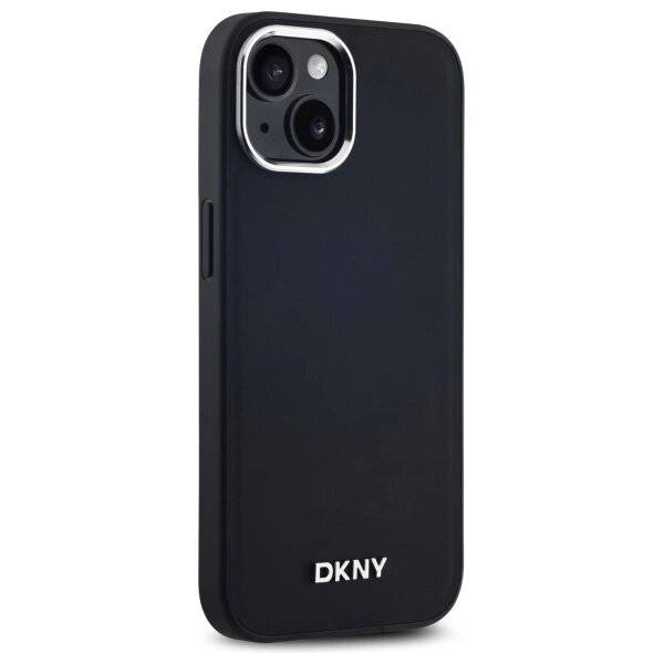 DKNY Plain Logo MagSafe Hülle iPhone 15 – Schwarz-3