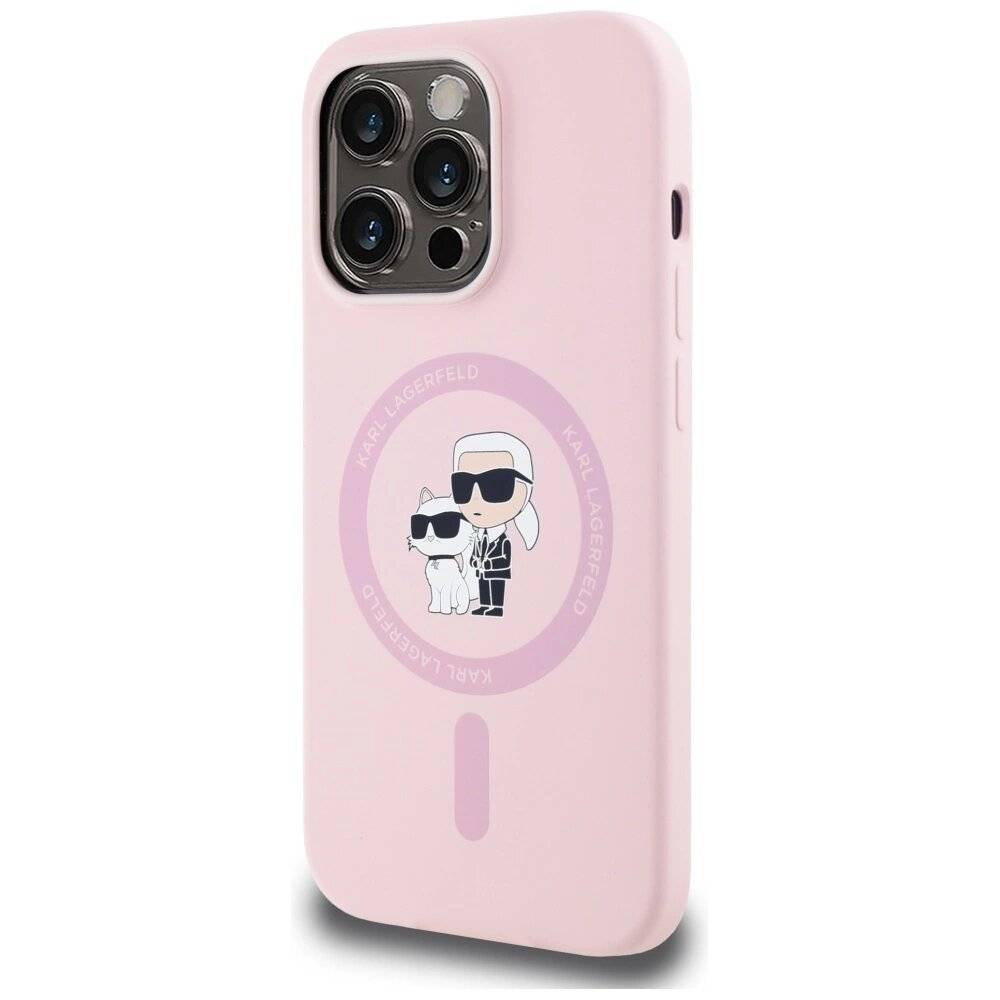 Karl Lagerfeld Silikon Karl&Choupette MagSafe Case iPhone 14 Pro Max - Pink-2
