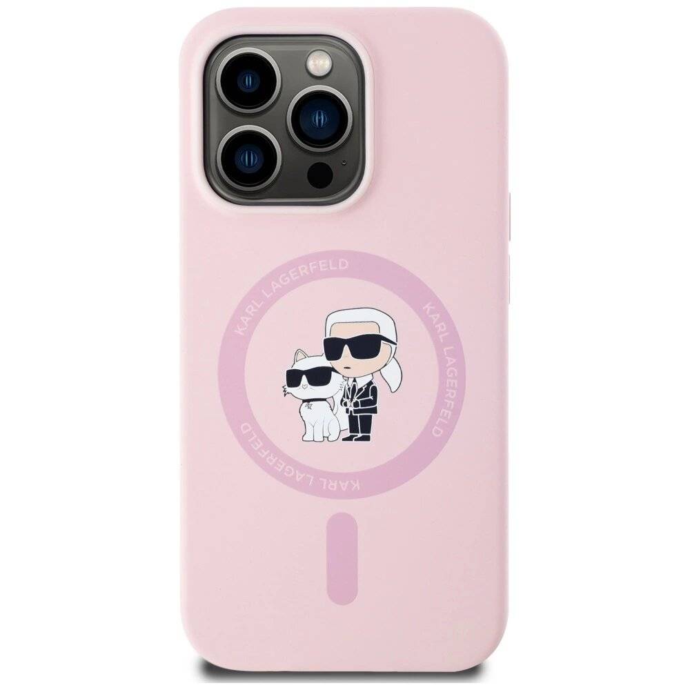 Karl Lagerfeld Silikon Karl&Choupette MagSafe Case iPhone 14 Pro Max - Pink-3