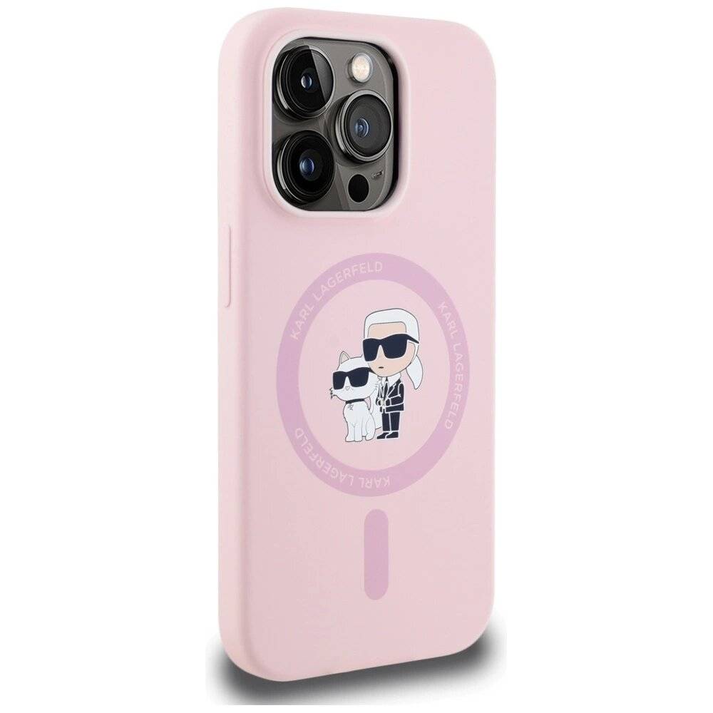 Karl Lagerfeld Silikon Karl&Choupette MagSafe Case iPhone 14 Pro Max - Pink-4