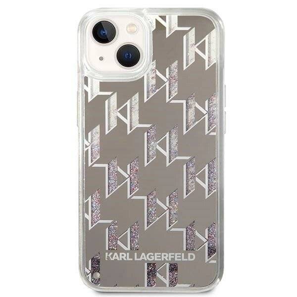 Karl Lagerfeld KLHCP14SLMNMS iPhone 14 6.1″ Hardcase Silber / Liquid Glitter Monogram-2