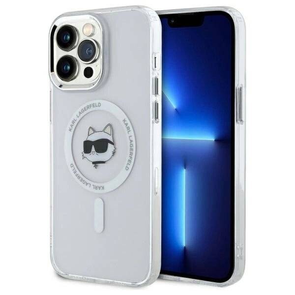 Karl Lagerfeld IML Metal Choupette Head MagSafe Case iPhone 14 Pro Max - Weiß-5