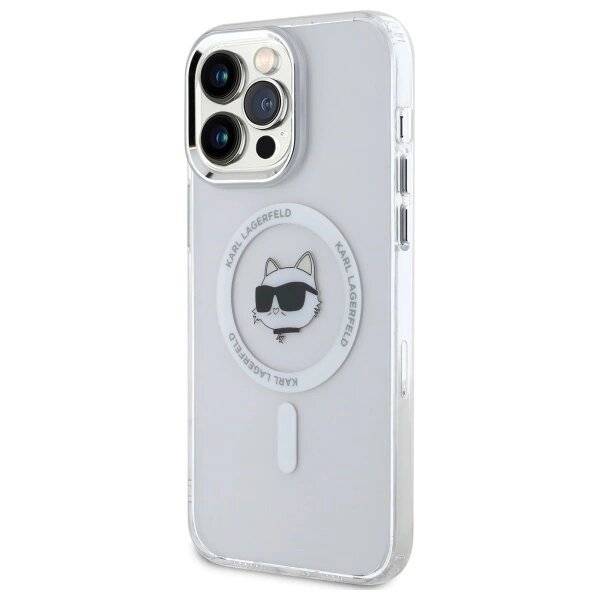 Karl Lagerfeld IML Metal Choupette Head MagSafe Case iPhone 14 Pro Max - Weiß-1