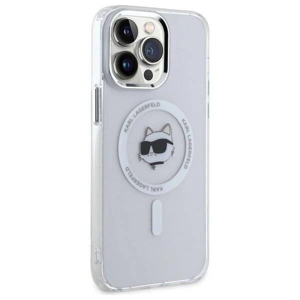 Karl Lagerfeld IML Metal Choupette Head MagSafe Case iPhone 14 Pro Max - Weiß-3
