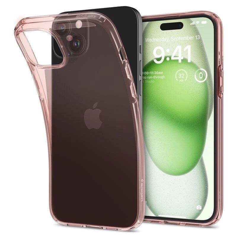 Spigen Crystal Flex Hülle iPhone 15 Plus – rosa transparent-2