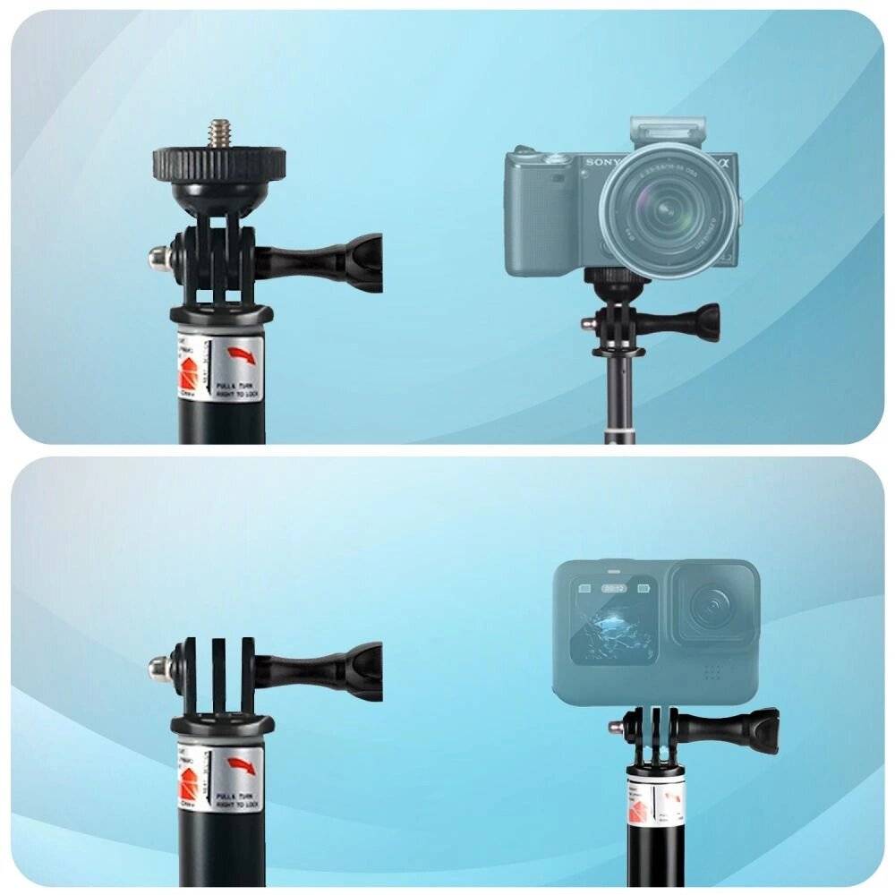 Symbolbild für Tech-Protect GA100 Monopad- Selfie-Stick-Halterung GoPro / DJI – Schwarz