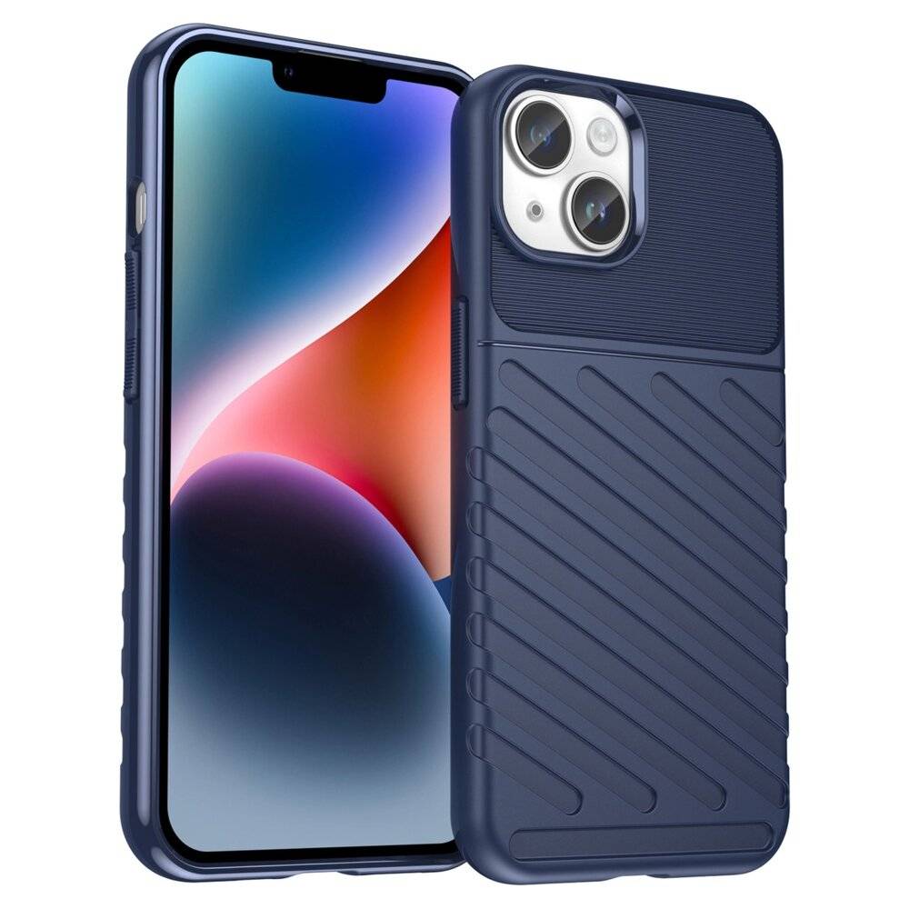Thunder Case iPhone 14 blaue gepanzerte Hülle-5