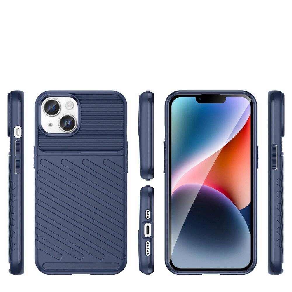 Thunder Case iPhone 14 blaue gepanzerte Hülle-2