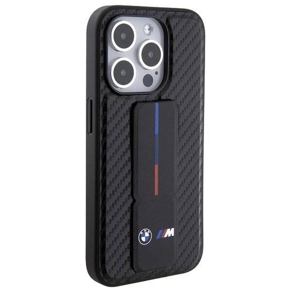 BMW Grip Stand Smooth & Carbon Hülle iPhone 15 Pro – schwarz-4