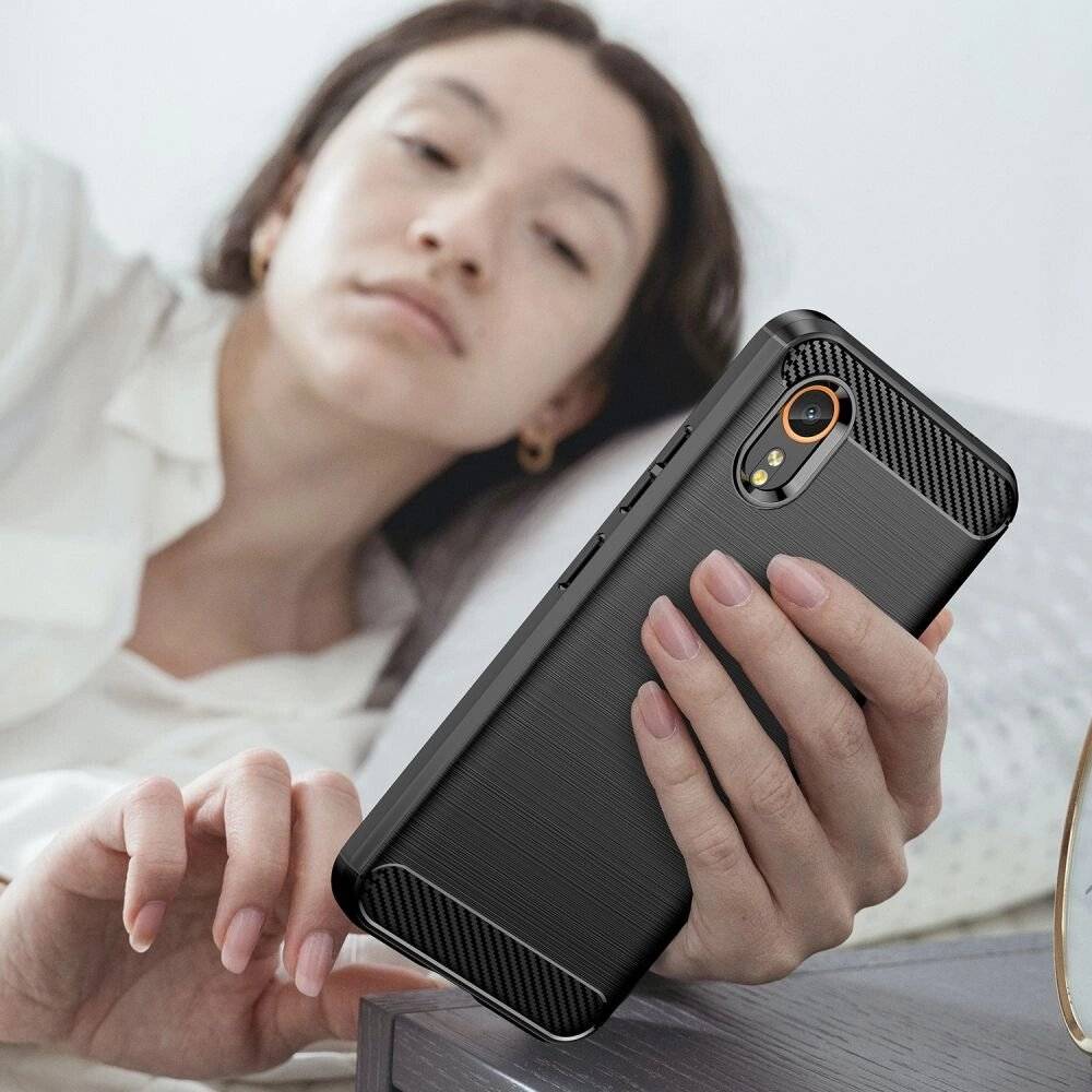 Tech-Protect TPUCarbon-Hülle Samsung Galaxy XCover 7 - Schwarz-2
