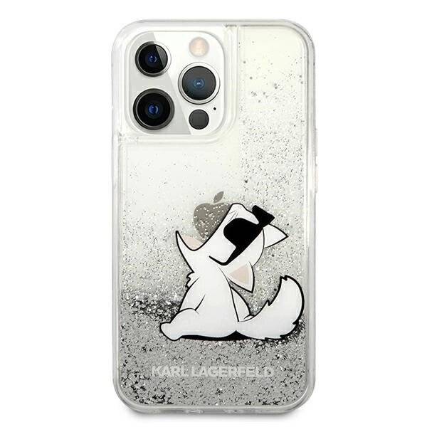 Karl Lagerfeld Liquid Glitter Choupette Fun Case iPhone 13 Pro Max 6,7″ - Silber-2