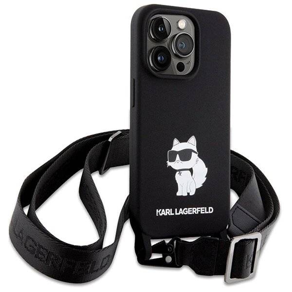 Karl Lagerfeld KLHCP15XSCBSCNK iPhone 15 Pro Max 6,7″ Hardcase schwarz/schwarz Crossbody Silikon-2