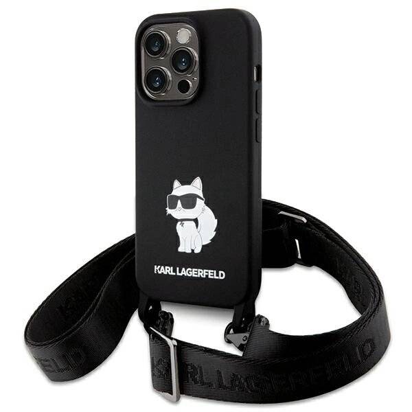 Symbolbild für Karl Lagerfeld KLHCP15XSCBSCNK iPhone 15 Pro Max 6,7″ Hardcase schwarz/schwarz Crossbody Silikon