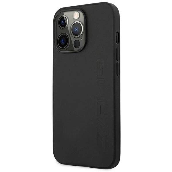 AMG AMHCP14LDOLBK iPhone 14 Pro 6.1″schwarz / schwarz Hardcase Leder Hot Stamped-2