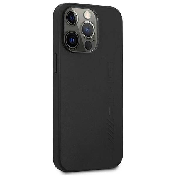 AMG AMHCP14LDOLBK iPhone 14 Pro 6.1″schwarz / schwarz Hardcase Leder Hot Stamped-4