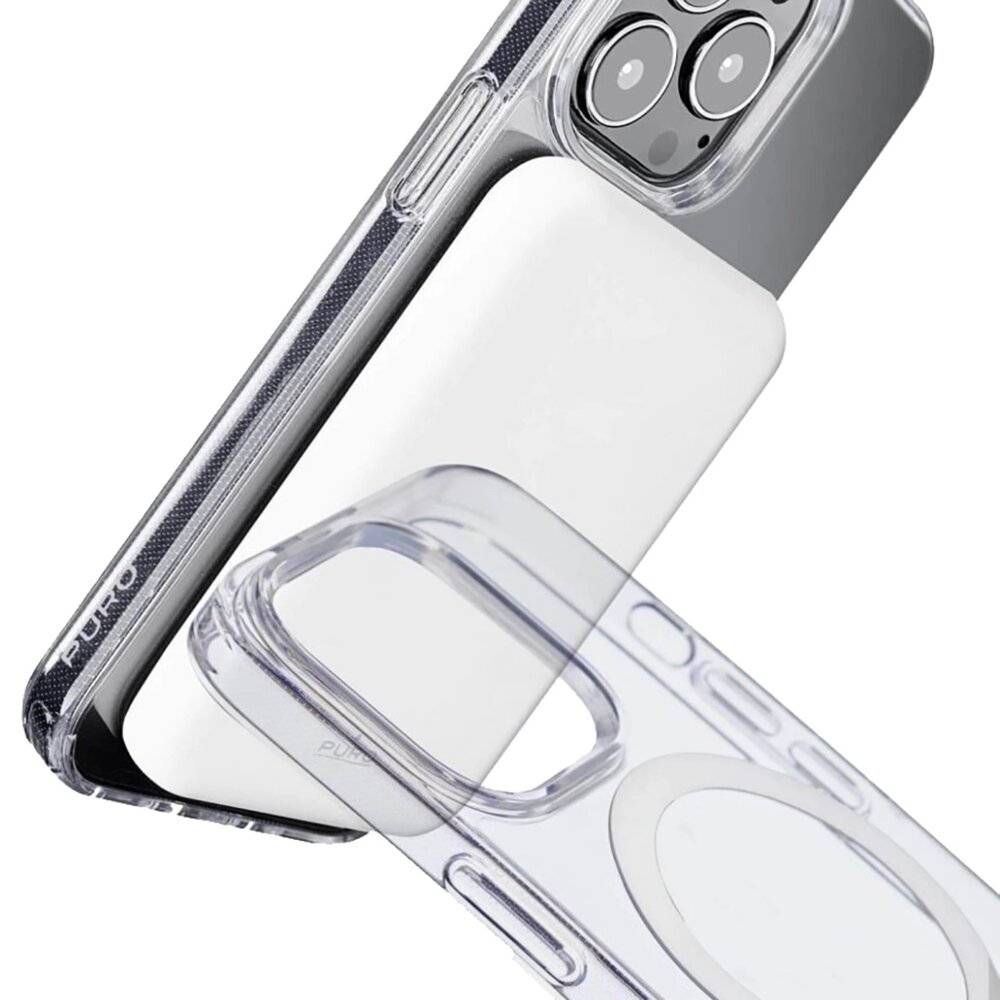 Puro Lite Mag MagSafe Silikonhülle iPhone 14 Pro – transparent-4
