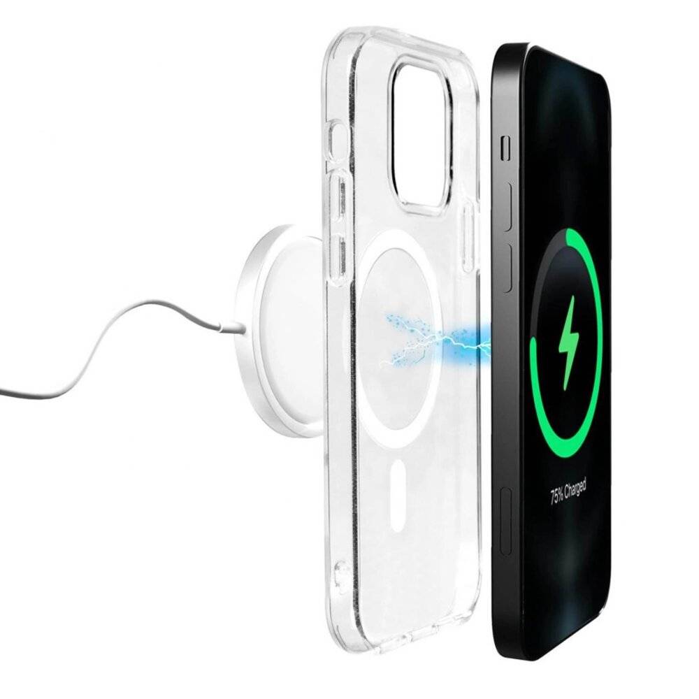 Symbolbild für Puro Lite Mag MagSafe Silikonhülle iPhone 14 Pro – transparent